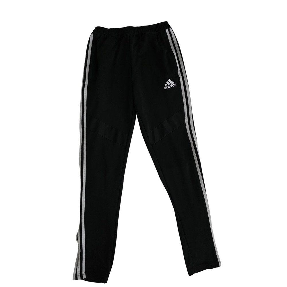 Adidas Climacool Black White Three Stripe Ankle Zip Track Pants Youth Large L